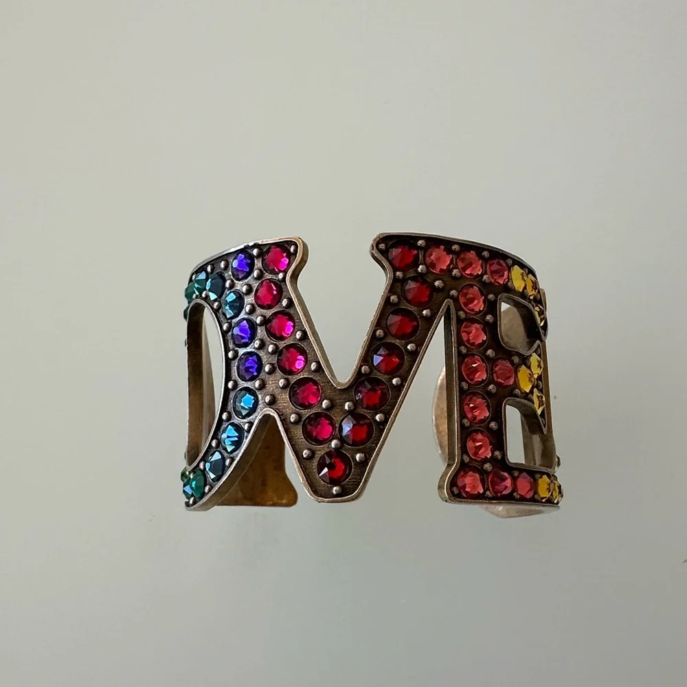 Gucci Colorful Rhinestone Cuff Bracelet - Picture 3 of 8